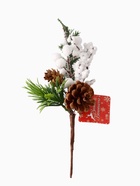 Еловая ветка декоративная «Зимнее волшебство. Очарование», белые ягоды, шишки, 24 см - Фото 7