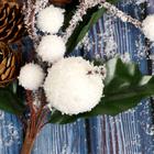 Еловая ветка декоративная «Зимнее волшебство. Очарование», 22 см - Фото 2