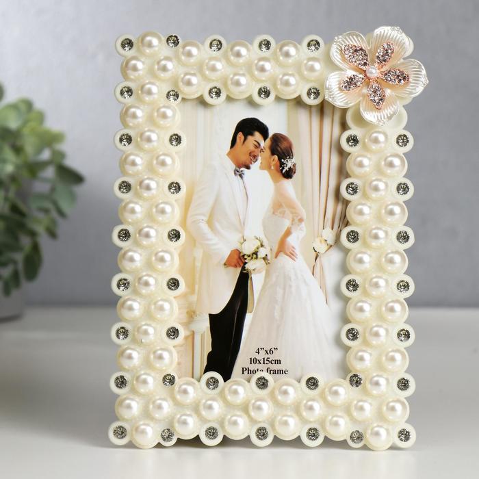 Фоторамка для фото 10×15 см «Лилия», белая, 20.5×15 см - Фото 1