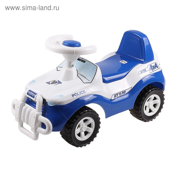 Толокар «Машина для катания детей», цвет синий, до 25 кг - Фото 1