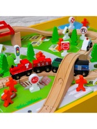 Железная дорога, 90 элементов, стол в комплекте, 100×55×40 см - Фото 4