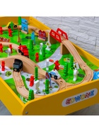 Железная дорога, 90 элементов, стол в комплекте, 100×55×40 см - Фото 5