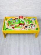 Железная дорога, 90 элементов, стол в комплекте, 100×55×40 см - Фото 6