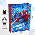 Новый год. Пакет подарочный, 31х40х11 см, упаковка, Человек-паук - фото 294963201