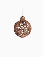 Ёлочные игрушки «Ажурный блеск», шары новогодние, d=6 см, набор 16 шт., коричневый - Фото 3