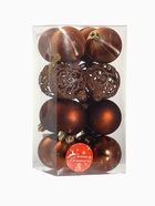 Ёлочные игрушки «Ажурный блеск», шары новогодние, d=6 см, набор 16 шт., коричневый  (артикул 4941835)  большой выбор товаров оптом и в розницу по низким ценам с доставкой
