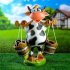 Садовая фигура "Корова" с двумя кашпо, 50х40см - фото 321620306