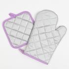 Кухонный набор Доляна «Прованс», прихватка 17×17 см, рукавица 26×16 см,100% п/э - Фото 3