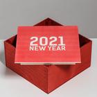 Ящик деревянный «2021», 20 × 20 × 10 см - Фото 4