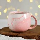 Кружка керамическая «Будь яркой каждый день», 350 мл, цвет розовый мрамор - фото 4311217