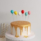 Набор топперов для торта «Шарики», 6 шт, цвет МИКС - фото 7105010