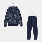 Спортивный костюм (толстовка, брюки) для мальчика, цвет синий/камуфляж, рост 104 см (30) - фото 51500229