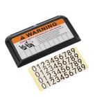 Органайзер на козырек с номером телефона, пластик, черный - Фото 1