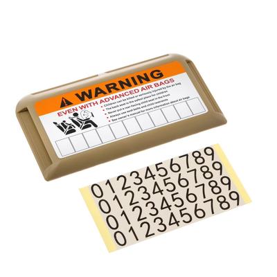 Визитница на козырек с номером сотового телефона, бежевый