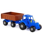 Трактор с прицепом №1, цвет синий (в сеточке) - Фото 5