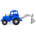 Трактор с лопатой, цвет синий (в сеточке) - Фото 2
