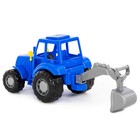 Трактор с лопатой, цвет синий (в сеточке) - Фото 3