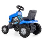 Педальная машина для детей Turbo, цвет синий - Фото 3