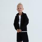 Толстовка для мальчика цвет чёрный, рост 122 - фото 21106621