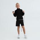 Толстовка для мальчика цвет чёрный, рост 122 - фото 21106625