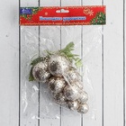 Ёлочная игрушка «Зимнее волшебство. Виноград-сокровище», пластик, 8.5×15 см, золото 5044972 Ёлочная игрушка «Зимнее волшебство. Виноград-сокровище», пластик, 8.5×15 см, золото 5044972