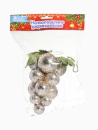 Ёлочная игрушка «Зимнее волшебство. Виноград-сокровище», пластик, 8.5×15 см, золото 5044972 Ёлочная игрушка «Зимнее волшебство. Виноград-сокровище», пластик, 8.5×15 см, золото 5044972