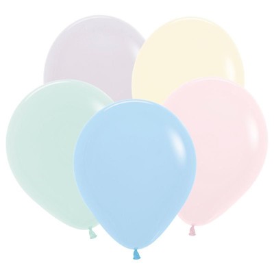 Шар латексный 12", пастель, макаронс, набор 100 шт., МИКС