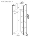 Шкаф угловой ЭКО, 760/760х2200х481, Ясень шимо темный/Ясень шимо светлый 5178680 - фото 69990