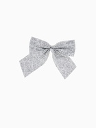 Ёлочные игрушки 6 шт. «Зимнее волшебство. Бант серебристый» пластик, 6×6.5 см - Фото 3