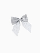 Ёлочные игрушки 6 шт. «Зимнее волшебство. Бант серебристый» пластик, 6×6.5 см - Фото 5