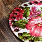 Заготовка для вязания "Круг Цветник", донышко фанера, размер 15 см - Фото 2