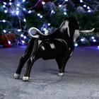 Фигура "Символ года: Бык рога вниз" 22х16см, черный/серебро - Фото 3