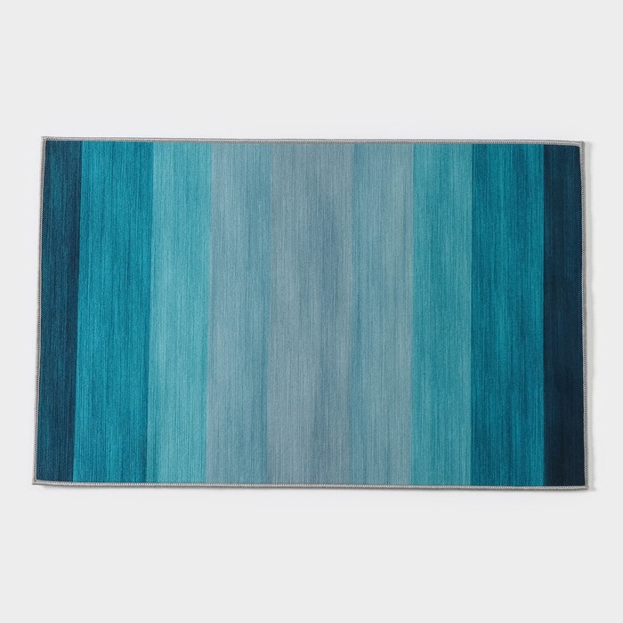 Коврик для ванной Доляна «Лазурный», 50×80 см, цвет синий - Фото 1
