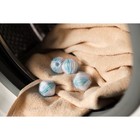 Шарики для стирки белья Доляна, d=3.3 см, 4 шт., бело-голубые - Фото 5