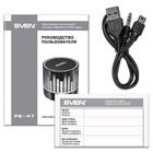 Портативная колонка Sven PS-47 3Вт, FM, microSD, USB, Bluetooth, 300мАч, чёрный - Фото 6