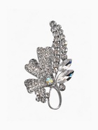 Брошь «Цветочная сирень», цвет белый в серебре - Фото 1