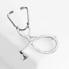 Брошь «Стетоскоп», цвет белый в серебре - Фото 1