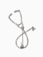 Брошь «Стетоскоп», чёрная в серебре - Фото 2