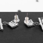 Серьги висячие со стразами «Мулен Руж» люстры, цвет белый в серебре, 9 см - фото 24350320