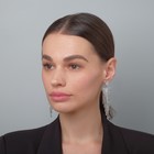Серьги висячие со стразами «Мулен Руж» люстры, цвет белый в серебре, 9 см - фото 24350321