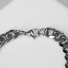 Браслет мужской «Цепь» лёгкая, цвет серебро, 22 см - фото 24311463