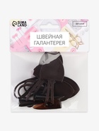 Застёжка-клевант 16×3.6 см, 3 шт., коричневая - Фото 6