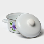 Кастрюля эмалированная «Анютины глазки», 3 л, индукция - Фото 2