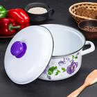 Кастрюля эмалированная «Анютины глазки», 3 л, индукция - Фото 7