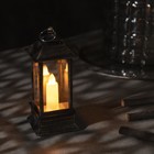 Светодиодная фигура «Бронзовый фонарь со свечкой» 5.5 × 13 × 5.5 см, пластик, батарейки AG13х3, свечение тёплое белое - фото 2911747