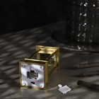 Светодиодная фигура «Золотистый фонарь со свечками» 5.5 × 13 × 5.5 см, пластик, батарейки AG13х3, свечение тёплое белое - фото 7166899