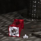 Светодиодная фигура «Красный фонарь со свечкой» 5.5 × 13 × 5.5 см, пластик, батарейки AG13х3, свечение тёплое белое - фото 9879873