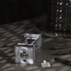 Светодиодная фигура «Серебристый фонарь со свечками» 5.5 × 13 × 5.5 см, пластик, батарейки AG13х3, свечение тёплое белое - Фото 3