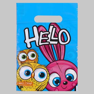 Пакет "Привет", полиэтиленовый с вырубной ручкой, 30 мкм 20 х 30 см