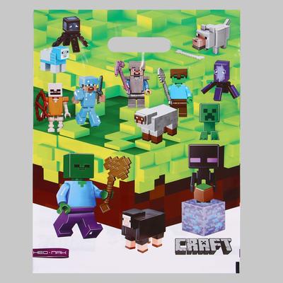 Пакет «МайнКрафт», полиэтиленовый с вырубной ручкой, 60 мкм 30×40 см